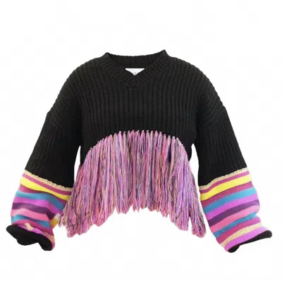 The House Of Perna Women's Hop Ollie Sweater In Black Multi