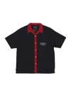 The Hundreds Giles Woven Black Men's Short Sleeve Shirt In Black