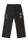 The Hundreds Men's Long Pants Heights Cargo Pants Black In Black