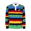 The Hundreds Men's Long Sleeve Polo Spray Drip L/s Rugby Black In Black