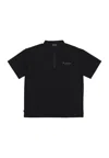 The Hundreds Men's Short Sleeve Shirt Script Half Zip Shirt Black In Black