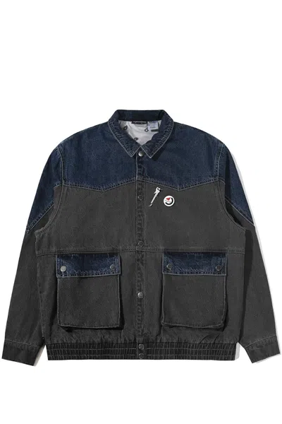 Pre-owned The Hundreds Men's  Back To  Marty's Denim Jacket In Indigo