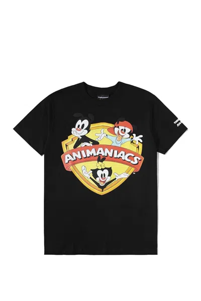 Pre-owned The Hundreds Men's  X Anamaniacs Shield T-shirt In Black