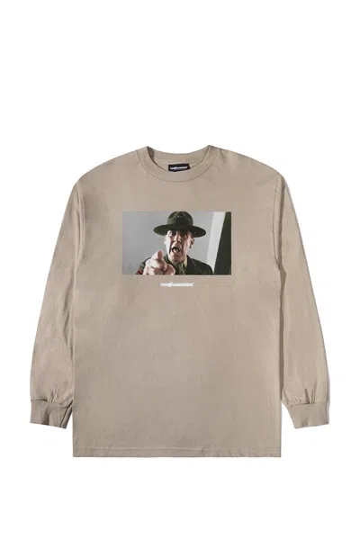 Pre-owned The Hundreds Men's  X Full Metal Jacket Impala Long Sleeve T-shirt In Sand
