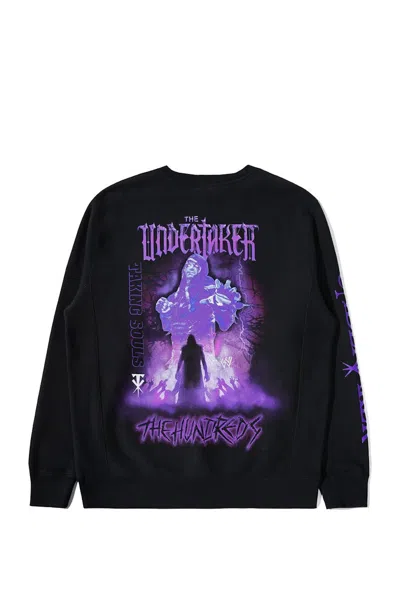 Pre-owned The Hundreds Men's  X Wwe Undertaker Crewneck Sweatshirt In Black