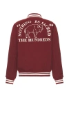 The Hundreds Team Fleece Jacket In Burgundy