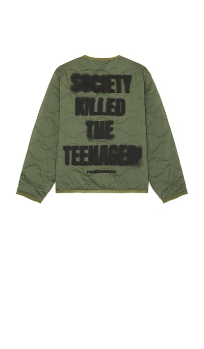 The Hundreds Teenager Liner Jacket In Olive