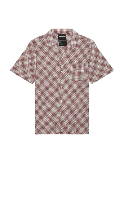 The Hundreds Terrace Woven Shirt In Burgundy