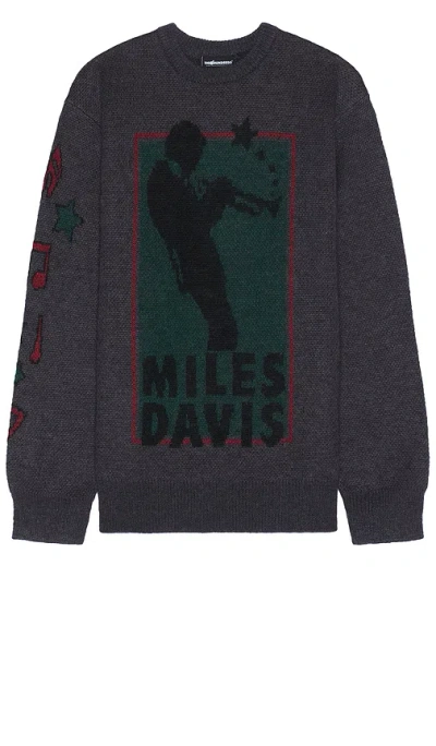 The Hundreds X Concord Records Miles Davis Mohair Sweater In 黑色