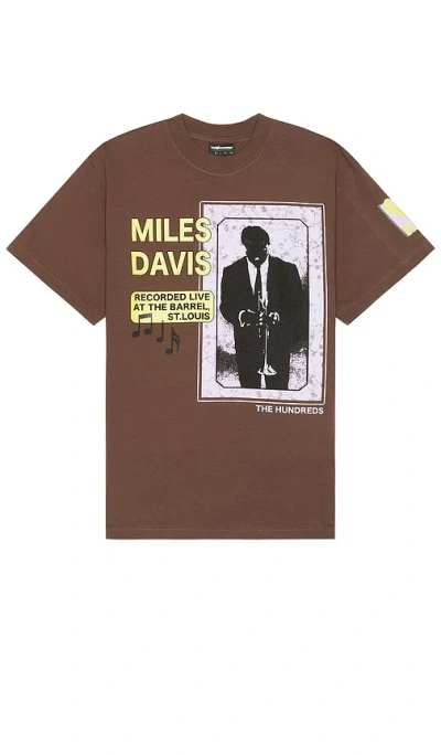 The Hundreds X Concord Records Miles Davis T Shirt In 棕色
