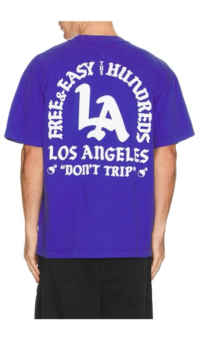 The Hundreds X Free & Easy Don't Trip T-shirt In Royal Blue