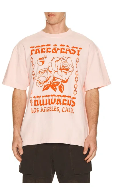 The Hundreds X Free And Easy Rose T-shirt In Pink