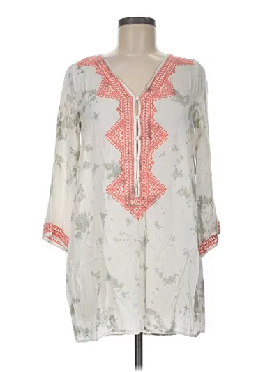 Pre-owned The Impeccable Pig 3/4 Sleeve Blouse In Ivory