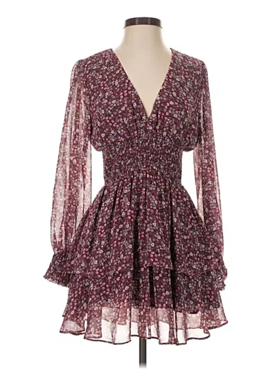 Pre-owned The Impeccable Pig Cocktail Dress In Burgundy