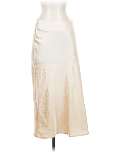 Pre-owned The Impeccable Pig Formal Skirt In Ivory
