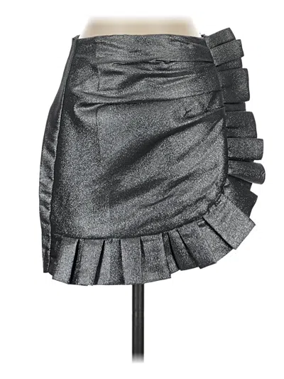 Pre-owned The Impeccable Pig Formal Skirt In Silver