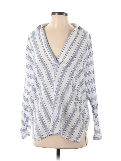 Pre-owned The Impeccable Pig Long Sleeve Blouse In Blue