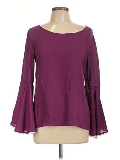 Pre-owned The Impeccable Pig Long Sleeve Blouse In Purple