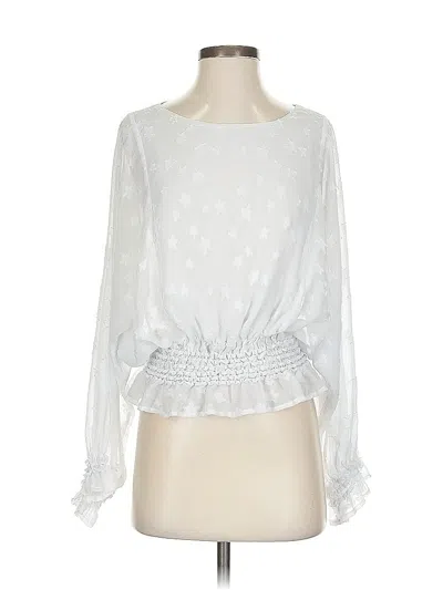Pre-owned The Impeccable Pig Long Sleeve Blouse In White