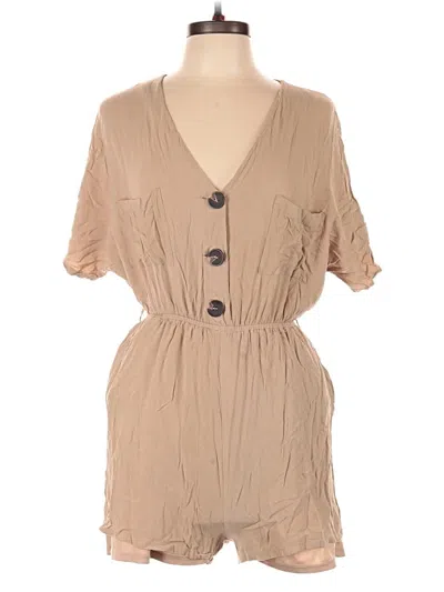 Pre-owned The Impeccable Pig Romper In Tan