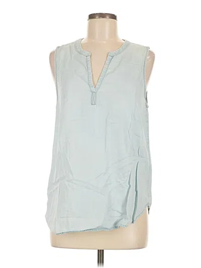 Pre-owned The Impeccable Pig Sleeveless Blouse In Blue