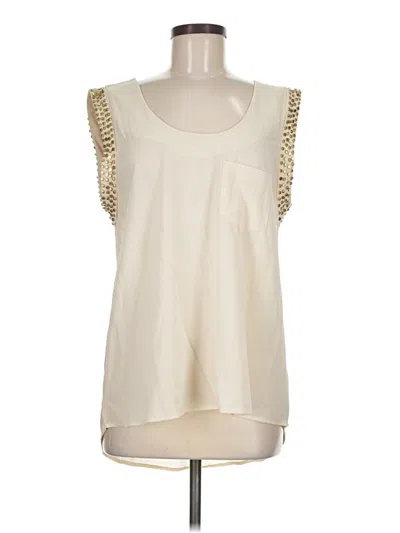 Pre-owned The Impeccable Pig Sleeveless Blouse In Ivory