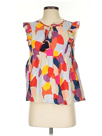 Pre-owned The Impeccable Pig Sleeveless Blouse In Orange