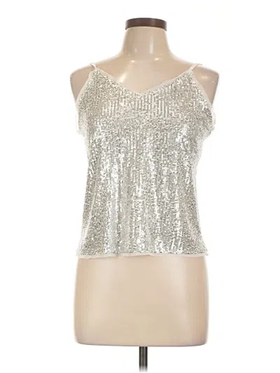 Pre-owned The Impeccable Pig Sleeveless Top Silver Halter Neckline Tops