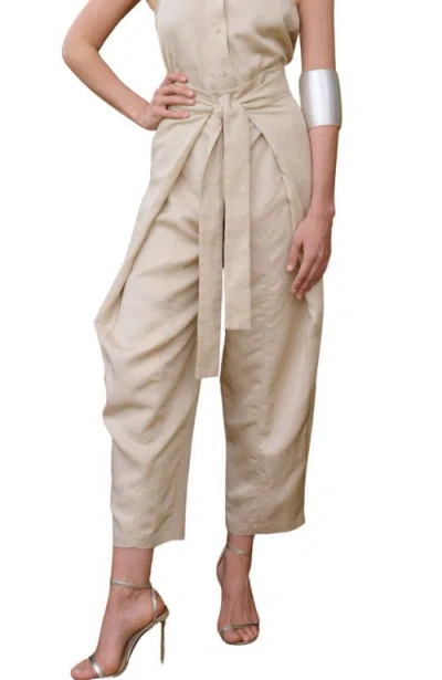 The Iq Collection Trama Pants In Neutral