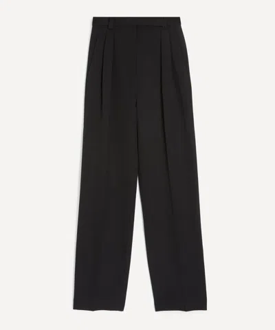 The Irish Twin Women's Henri High-waisted Wool Trousers In Black