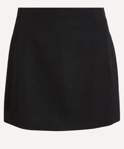 The Irish Twin Women's Mini Deep Black Wool Skirt