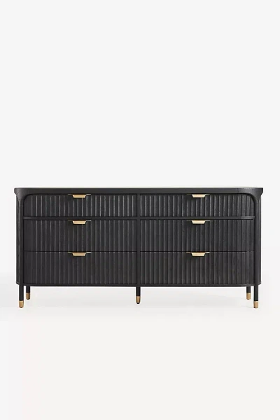 The Isla Collection By Anthropologie The Isla Fluted-wood Six-drawer Dresser