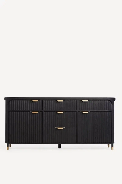 The Isla Collection By Anthropologie The Isla Oval 70" Fluted-wood Sideboard