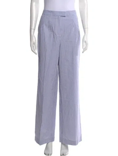 Pre-owned The J. Peterman Co. Striped Wide Leg Pants In Multi