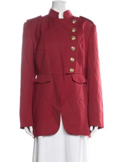 Pre-owned The J. Peterman Co. Wool Coat In Red
