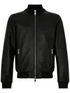 Shop The Jack And Jackie Leathers Bomber Jacket With Smooth Leather Finish