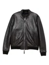 The Jack And Jackie Leathers Brown Leather Jacket And Calfskin Finish In Brown