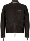 The Jack And Jackie Leathers Brown Leather Jacket With Stand-up Collar In Brown
