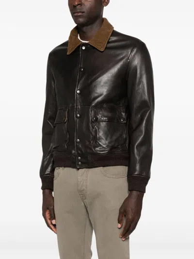 The Jack And Jackie Leathers Jackets In Brown