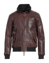 The Jack And Jackie Leathers Man Jacket Chocolate Brown Size 42 Leather In Brown