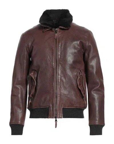 The Jack And Jackie Leathers Man Jacket Chocolate Brown Size 42 Leather