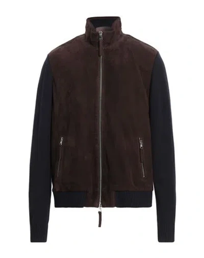 The Jack And Jackie Leathers Man Jacket Chocolate Brown Size 48 Leather