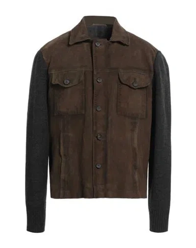 The Jack And Jackie Leathers Man Jacket Dark Green Size 48 Leather