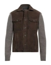 The Jack And Jackie Leathers Man Jacket Military Green Size 40 Leather In Green