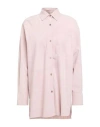 The Jack And Jackie Leathers Woman Shirt Light Pink Size 6 Leather In Pink