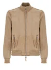 The Jack Leathers Beige Quentin Leather Jacket