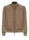 THE JACK LEATHERS BEIGE THE JACK LEATHER SUEDE LEATHER JACKET