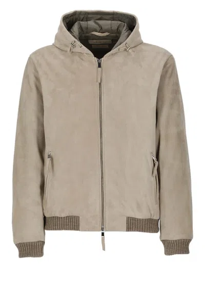 The Jack Leathers Jackets Beige In Neutrals