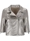 The Jack Leathers Zip Leathers Jacket In Grey