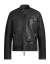 The Jack Leathers Man Jacket Black Size 48 Leather